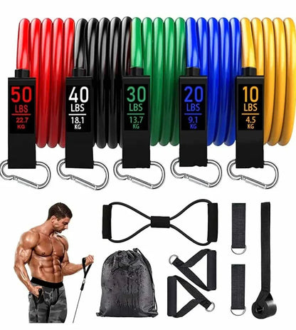 11 Pcs Resistance Band Set For Men & Women